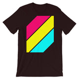 Pink Yellow Cyan Stripes Unisex T-Shirt Bella Canvas Original Art Abyssinian Kiosk Fashion Cotton Apparel Clothing