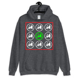 White and Lime Lions Unisex Hoodie Ethiopian Lion of Judah Abyssinian Kiosk Abyssinia Ethiopia Apparel Gildan Clothing