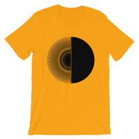 Black Half Star Half Circle Unisex T-Shirt Abyssinian Kiosk Fashion Cotton Apparel Clothing Bella Canvas Original Art