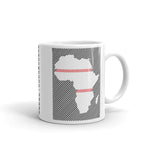 Africa Diagonal Lines Black Red Kaffa Mug