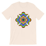 Random Psychedelic Cross Black Unisex T-Shirt Trip Trippy Colorful Ethiopian Coptic Orthodox Abyssinian Kiosk Christian Bella Canvas Original Art Abyssinian Kiosk Fashion Cotton Apparel Clothing