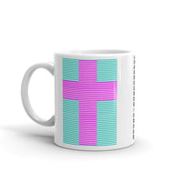 Magenta Cross Blue Green Lines Kaffa Mug