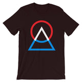 Red White Blue Circle Triangle Unisex T-Shirt Abyssinian Kiosk Harmonious Meeting Fashion Cotton Apparel Clothing Bella Canvas Original Art