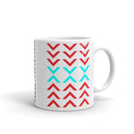 Arrows Down Up Red Cyan Kaffa Mug