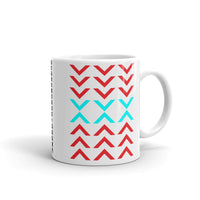 Arrows Down Up Red Cyan Kaffa Mug