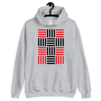 4 Lines Black Cross Red Unisex Hoodie Abyssinian Kiosk Christian Gildan Original Art Fashion Cotton Apparel Clothing