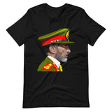 Haile Selassie Color Profile Unisex T-Shirt Abyssinian Kiosk Emperor Rasta Rastafari Green Yellow Red Ethiopian Flag Ethiopia Africa African Abyssinia Habesha History Military Uniform Art Portrait Vintage Reggae Bella Canvas Original Art Fashion Cotton Apparel Clothing