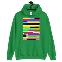 Bars Unisex Hoodie Bold Colors Abstract Art Abyssinian Kiosk Fashion Cotton Apparel Clothing Gildan Original Art