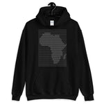 Africa White Dashes Unisex Hoodie Abyssinian Kiosk Scantron Map Gildan Original Art Fashion Cotton Apparel Clothing