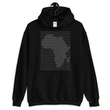 Africa White Dashes Unisex Hoodie Abyssinian Kiosk Scantron Map Gildan Original Art Fashion Cotton Apparel Clothing