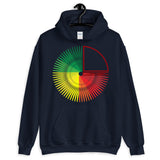 Green to Yellow to Red Star Unisex Hoodie Abyssinian Kiosk Fashion Cotton Apparel Clothing Gildan Original Art