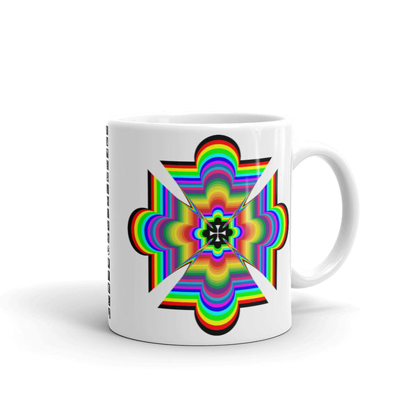 Random Psychedelic Cross Black Kaffa Mug