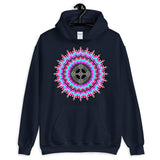 Psychedelic #14 Black Cross Unisex Hoodie Trip Trippy Colorful Abyssinian Kiosk Ethiopian Coptic Orthodox Christian Gildan Original Art Fashion Cotton Apparel Clothing