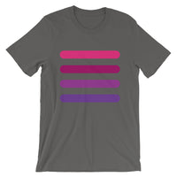 4 Pink to Purple Bars Unisex T-Shirt Abyssinian Kiosk Lines Fashion Cotton Apparel Clothing Bella Canvas Original Art