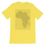 Africa Black Dashes Unisex T-Shirt Abyssinian Kiosk Scantron Map Bella Canvas Original Art Fashion Cotton Apparel Clothing