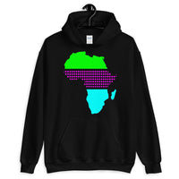 Africa Green Magenta Dots Cyan Unisex Hoodie Abyssinian Kiosk Fashion Cotton Apparel Clothing Gildan Original Art