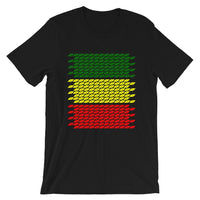 Slanted Green Yellow Red Unisex T-Shirt Ethiopian Flag Abyssinian Kiosk Abyssinia Ethiopia