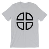 Between the Lines Cross Black Unisex T-Shirt Abyssinian Kiosk Ethiopian Coptic Orthodox Tewahedo Christian Bella Canvas Original Art Fashion Cotton Apparel Clothing