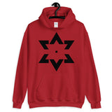 Black Star of David Tips Unisex Hoodie Ends Ethiopian Falasha Abyssinian Kiosk Fashion Cotton Apparel Clothing Gildan Original Art