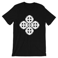 Plain White #9 Cross Unisex T-Shirt Ethiopian Coptic Orthodox Abyssinian Kiosk Christian Bella Canvas Original Art Abyssinian Kiosk Fashion Cotton Apparel Clothing