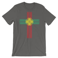 Green Yellow Red Ellipse Cross Unisex T-Shirt Abyssinian Kiosk Christian Jesus Religion Cross Bella Canvas Original Art Fashion Cotton Apparel Clothing