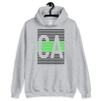 CA Black Green Lines Unisex Hoodie Abyssinian Kiosk Fashion Cotton Apparel Clothing Gildan Original Art