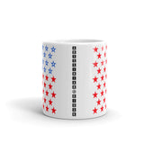 Star Spangled 2 Kaffa Mug Coffee Cup 50 Stars States United States of America American Flag Red White Blue Freedom USA Original Art Abyssinian Kiosk