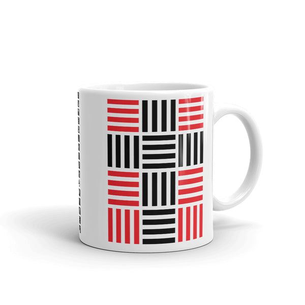 4 Lines Black Cross Red Kaffa Mug