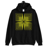 Yellow Mirrored Corners Unisex Hoodie Abyssinian Kiosk Fashion Cotton Apparel Clothing Gildan Original Art