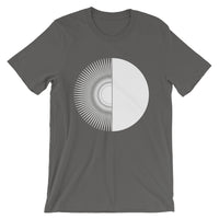 White Half Star White Half Circle Unisex T-Shirt Abyssinian Kiosk Fashion Cotton Apparel Clothing Bella Canvas Original Art