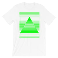 Green Lined Pyramid Unisex T-Shirt Abyssinian Kiosk Fashion Cotton Apparel Clothing Bella Canvas Original Art