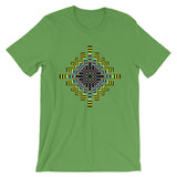 Psychedelic Waffle Cross Unisex T-Shirt Trip Trippy Colorful Ethiopian Coptic Orthodox Abyssinian Kiosk Christian Bella Canvas Original Art Abyssinian Kiosk Fashion Cotton Apparel Clothing