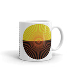 Orange Cube Spokes Mustard Top Black Kaffa  Mug