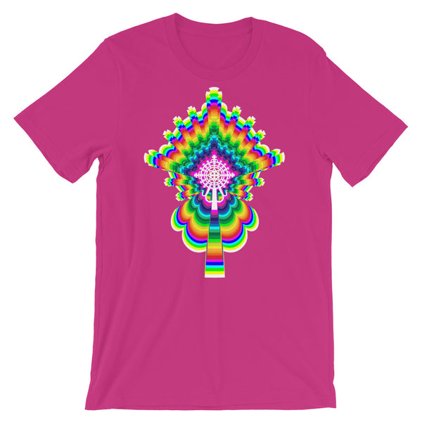 Psychedelic #2 Cross White Unisex T-Shirt Trip Trippy Colorful Ethiopian Coptic Orthodox Abyssinian Kiosk Christian Bella Canvas Original Art Fashion Cotton Apparel Clothing