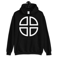 Between the Lines Cross White Unisex Hoodie Abyssinian Kiosk Ethiopian Coptic Orthodox Tewahedo Christian Gildan Original Art Fashion Cotton Apparel Clothing