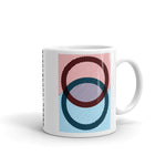 Black Rings Red Blue Lines Kaffa Mug