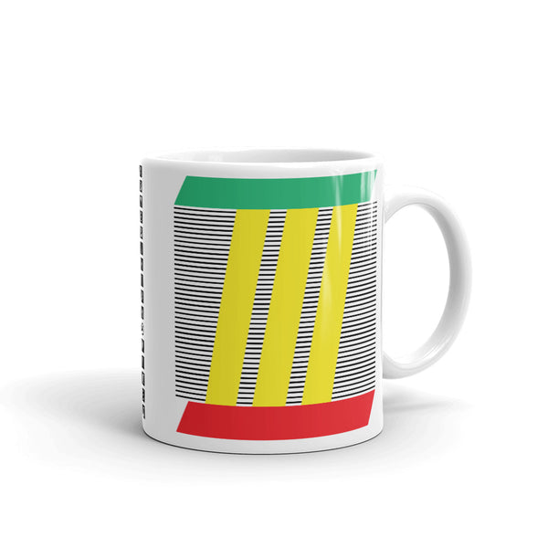 Green Yellow Red III Lines Kaffa Mug