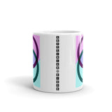 Black Rings Magenta Cyan Lines Kaffa Mug