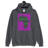 Africa Diagonal Lines Magenta Green Unisex Hoodie Abyssinian Kiosk Fashion Cotton Apparel Clothing Gildan Original Art