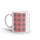 Criss Cross Red Black Kaffa Mug