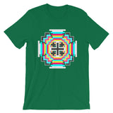 Psychedelic #12 Cross White Unisex T-Shirt Abyssinian Kiosk Equal-Armed Cross Ethiopian Jesus Christian Trip Trippy Colorful Bella Canvas Original Art Fashion Cotton Apparel Clothing