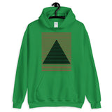 Red Black Lined Pyramid Unisex Hoodie Abyssinian Kiosk Fashion Cotton Apparel Clothing Gildan Original Art