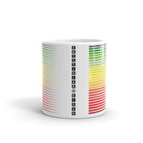 Green to Yellow to Red Streaks Kaffa Mug