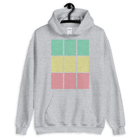 Green Yellow Red Squares Unisex Hoodie Abyssinian Kiosk Fashion Cotton Apparel Clothing Gildan Original Art