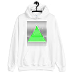 Black Green Lined Pyramid Unisex Hoodie Abyssinian Kiosk Fashion Cotton Apparel Clothing Gildan Original Art