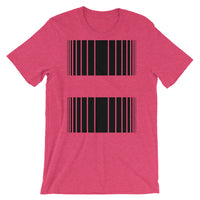 Black Broken Barcode Unisex T-Shirt Bella Canvas Original Art Abyssinian Kiosk Fashion Cotton Apparel Clothing