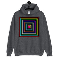 Colored Boxes Black Outlines Unisex Hoodie Abyssinian Kiosk Fashion Multiple Color Squares Cotton Apparel Clothing Gildan Original Art