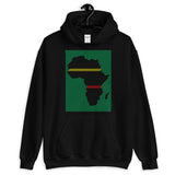 Africa Diagonal Lines GYR Unisex Hoodie Abyssinian Kiosk Fashion Cotton Apparel Clothing Gildan Original Art Green Yellow Red Ethiopia Ethiopian Flag