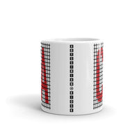 Red Black Grid CA Kaffa Mug