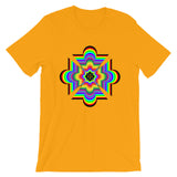 Random Psychedelic Cross Black Unisex T-Shirt Trip Trippy Colorful Ethiopian Coptic Orthodox Abyssinian Kiosk Christian Bella Canvas Original Art Abyssinian Kiosk Fashion Cotton Apparel Clothing